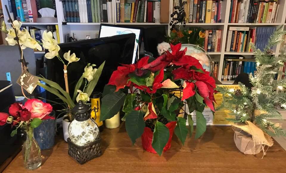 Holiday decorations at my home-office