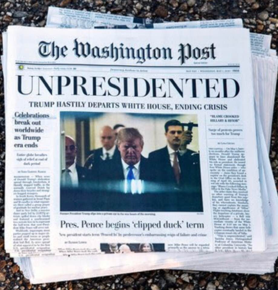 Fake issue of <i>The Washington Post</i>, recently distributed in the DC area