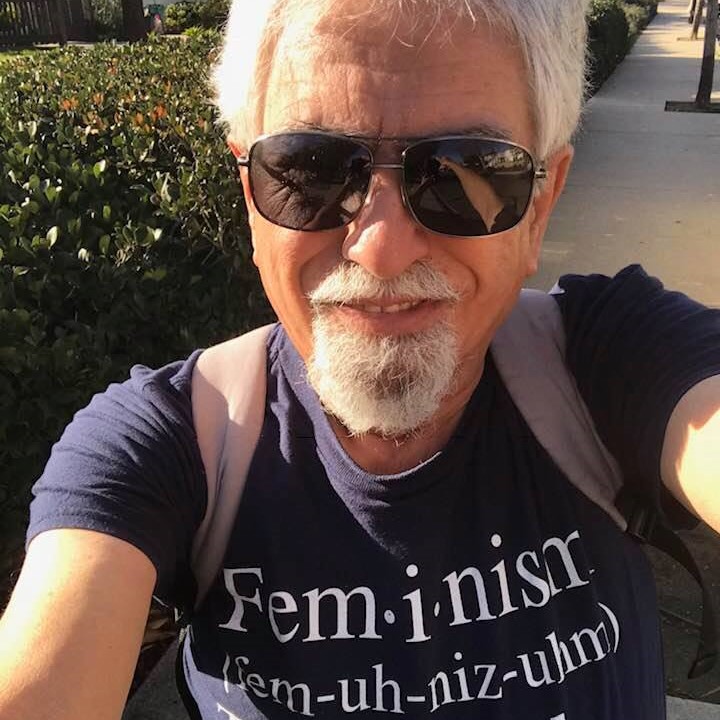 Selfie taken on my way back from Women's March Santa Barbara