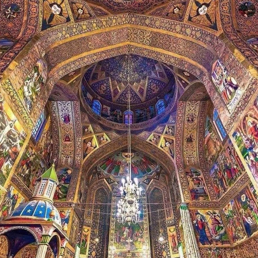 The beautiful Vank Cathedral in Isfahan is unique in combining Iranian and Armenian architectural elements