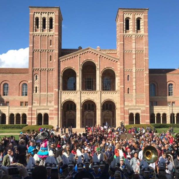 Costume parade in front of Royce Hall at UCLA's 2019 Norooz celebration