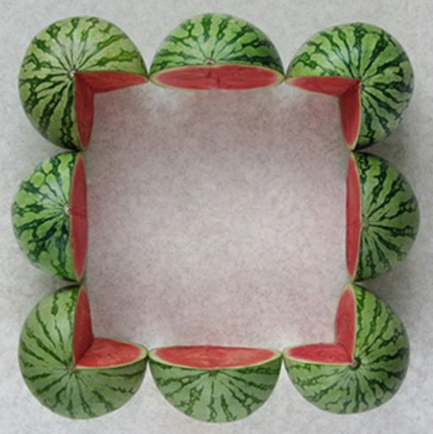 Visually pleasing photos that can make you smile: Watermelon square