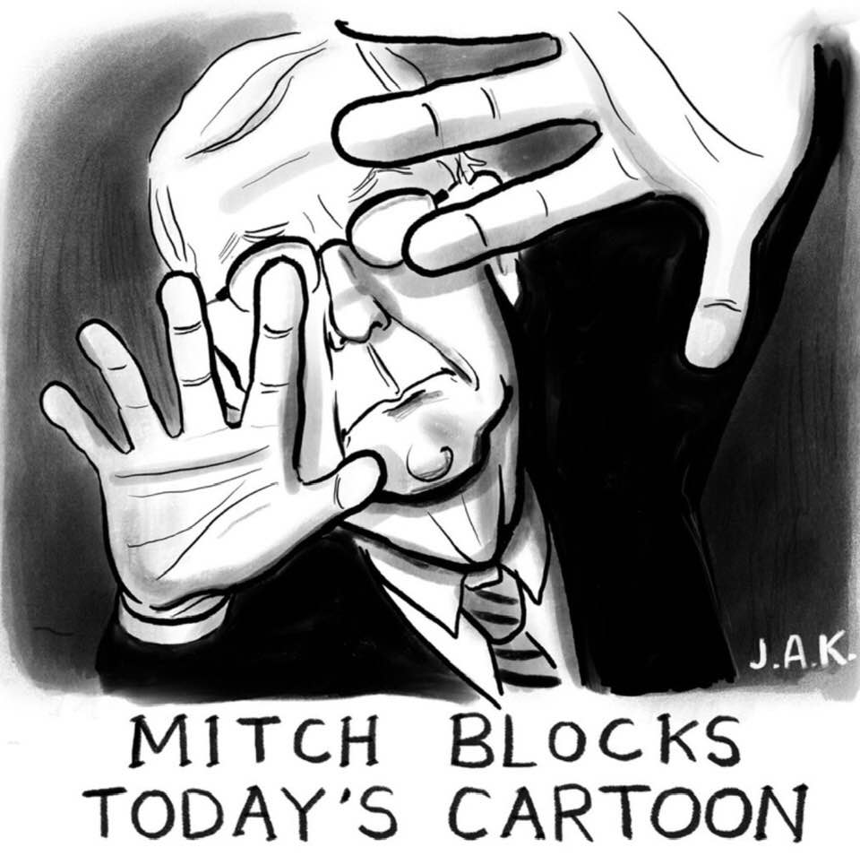 Today's 'New Yorker' cartoon blocked by Mitch McConnell