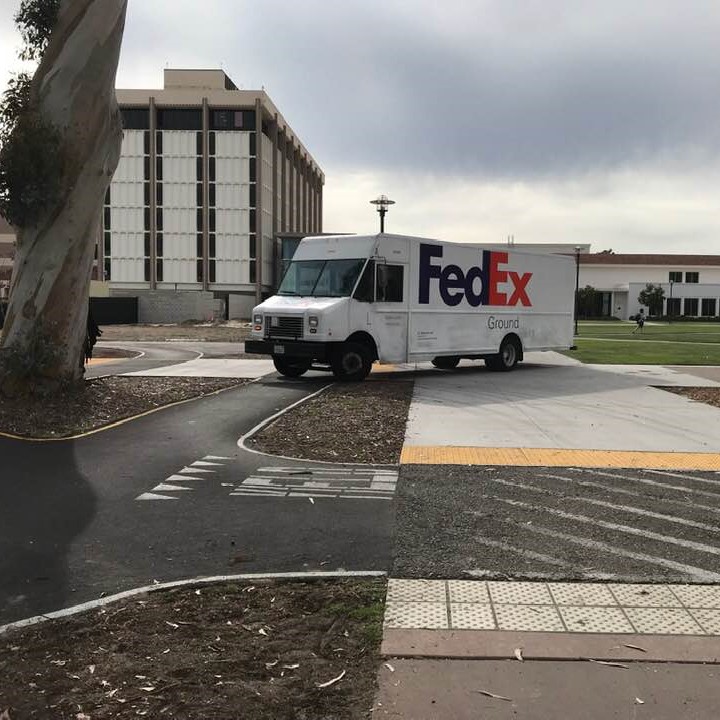 Vehicle violating pedestrian space at UCSB, today
