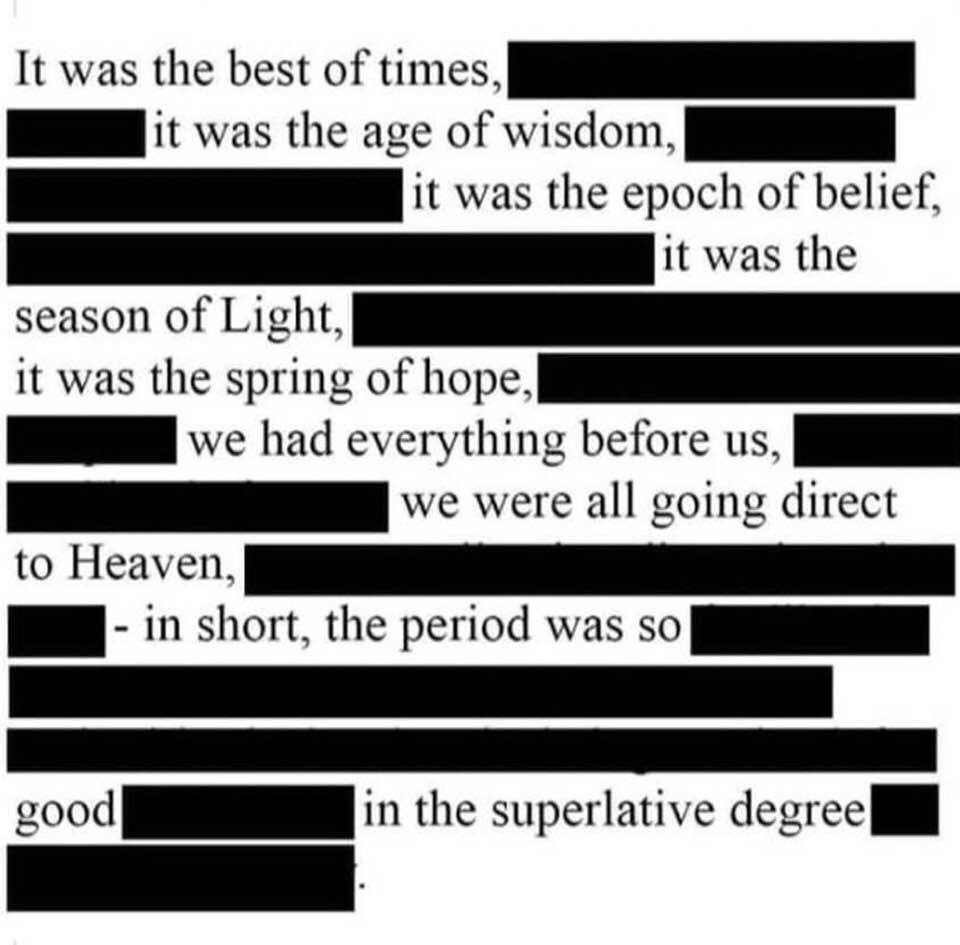 AG Bill Barr redacts Dickens' 'A Tale of Two Cities'