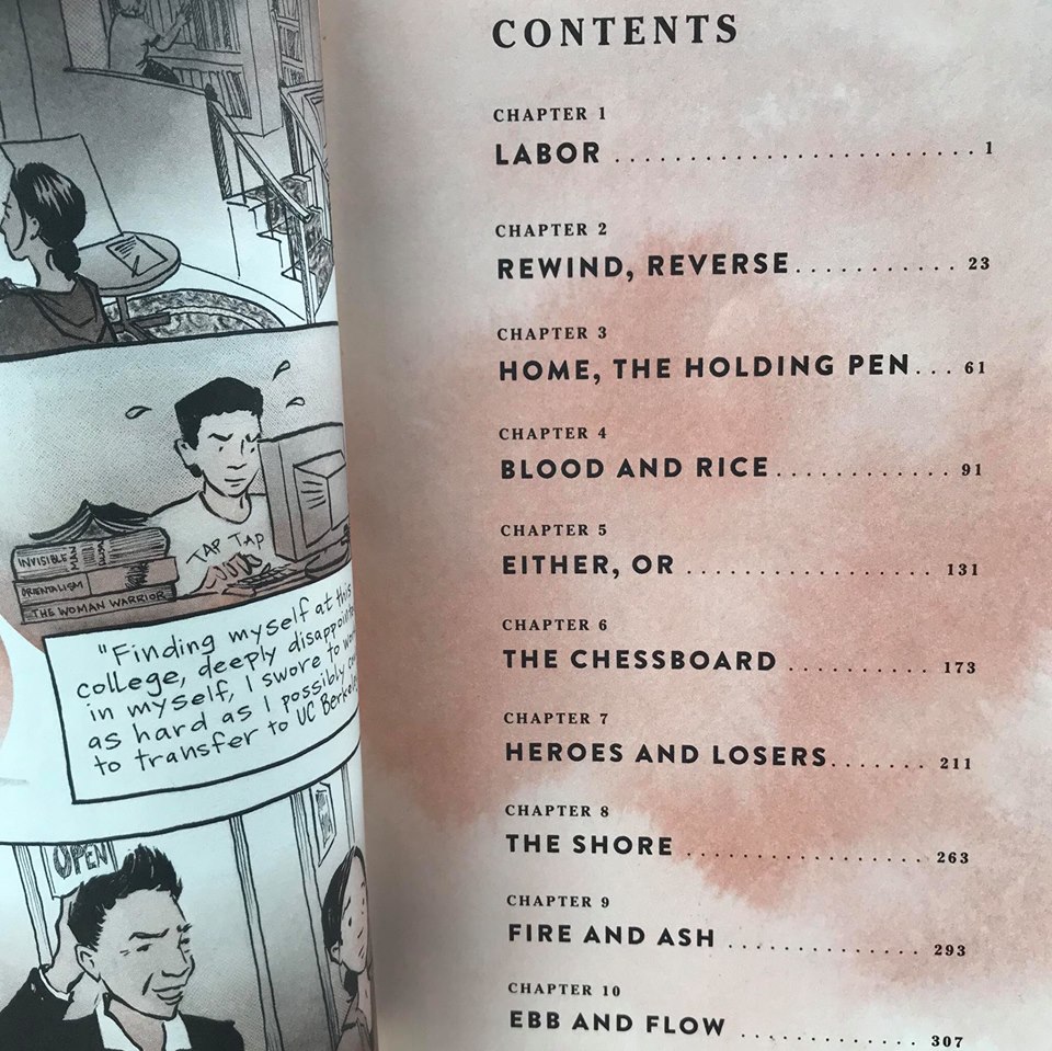 Table of contents for Thi Bui's graphic memoir