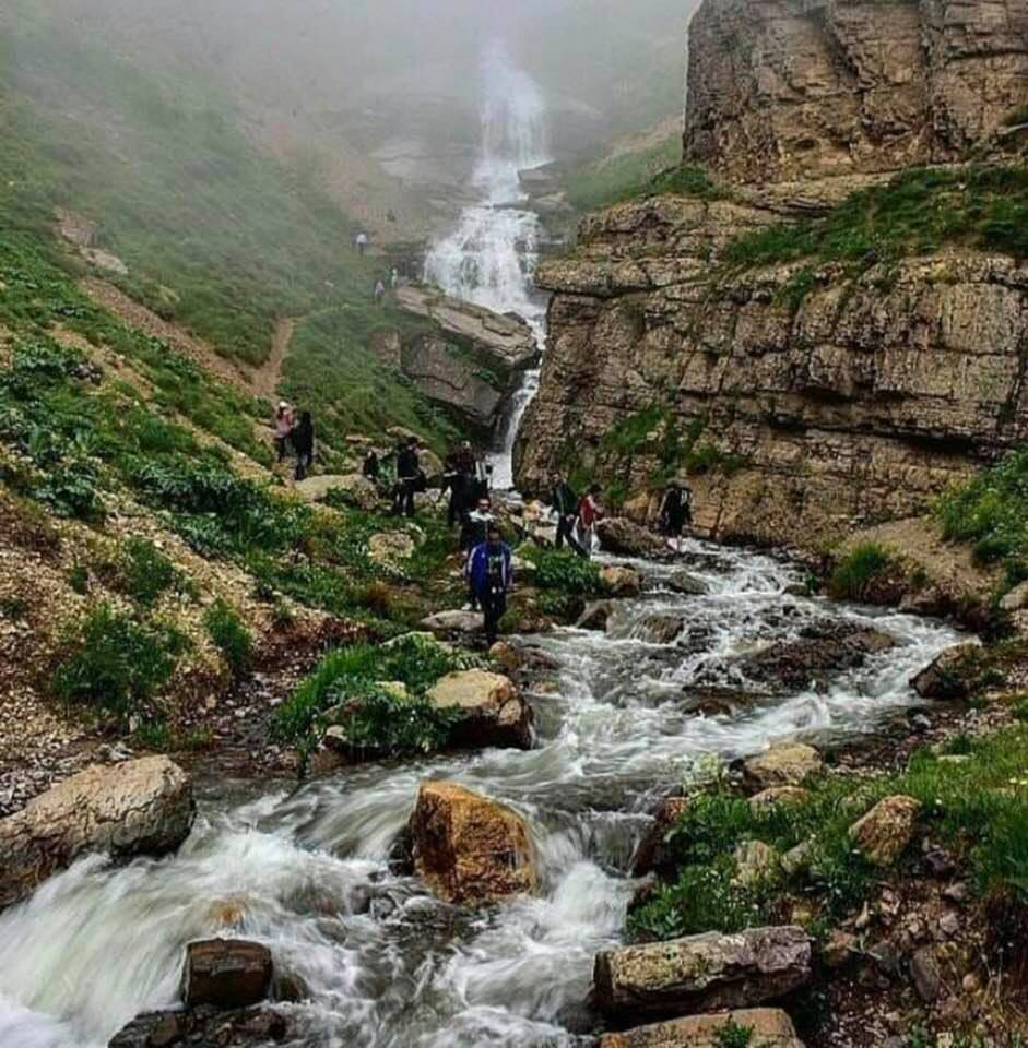 A waterfall in Amol, Mazandaran Province, Iran