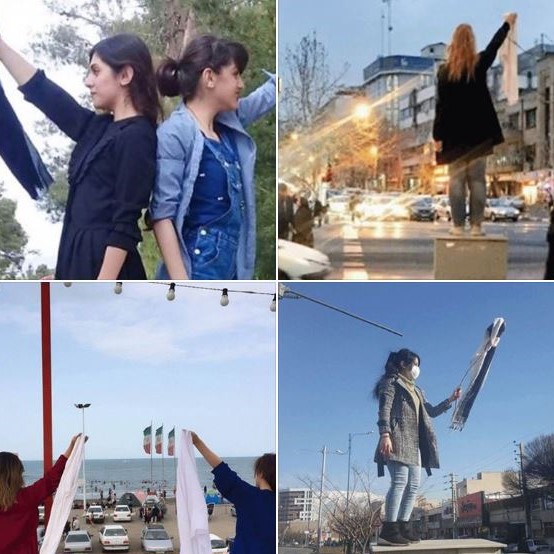Iranian women, young and old, continue their non-violent acts of civil disobedience against mandatory hijab laws