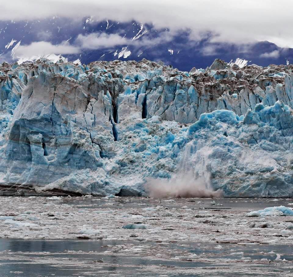 Photo of an Alaskan glacier that is melting fast