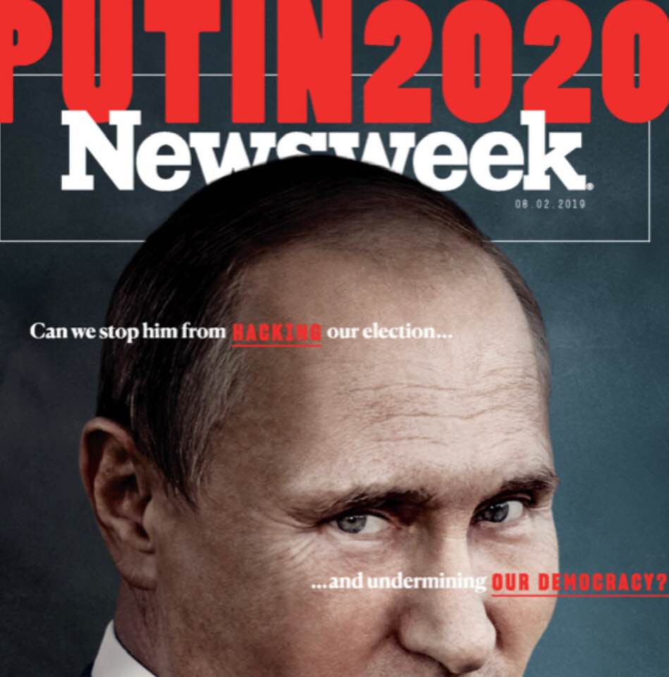 Putin on the cover of Newsweek magazine, issue of August 2, 2019