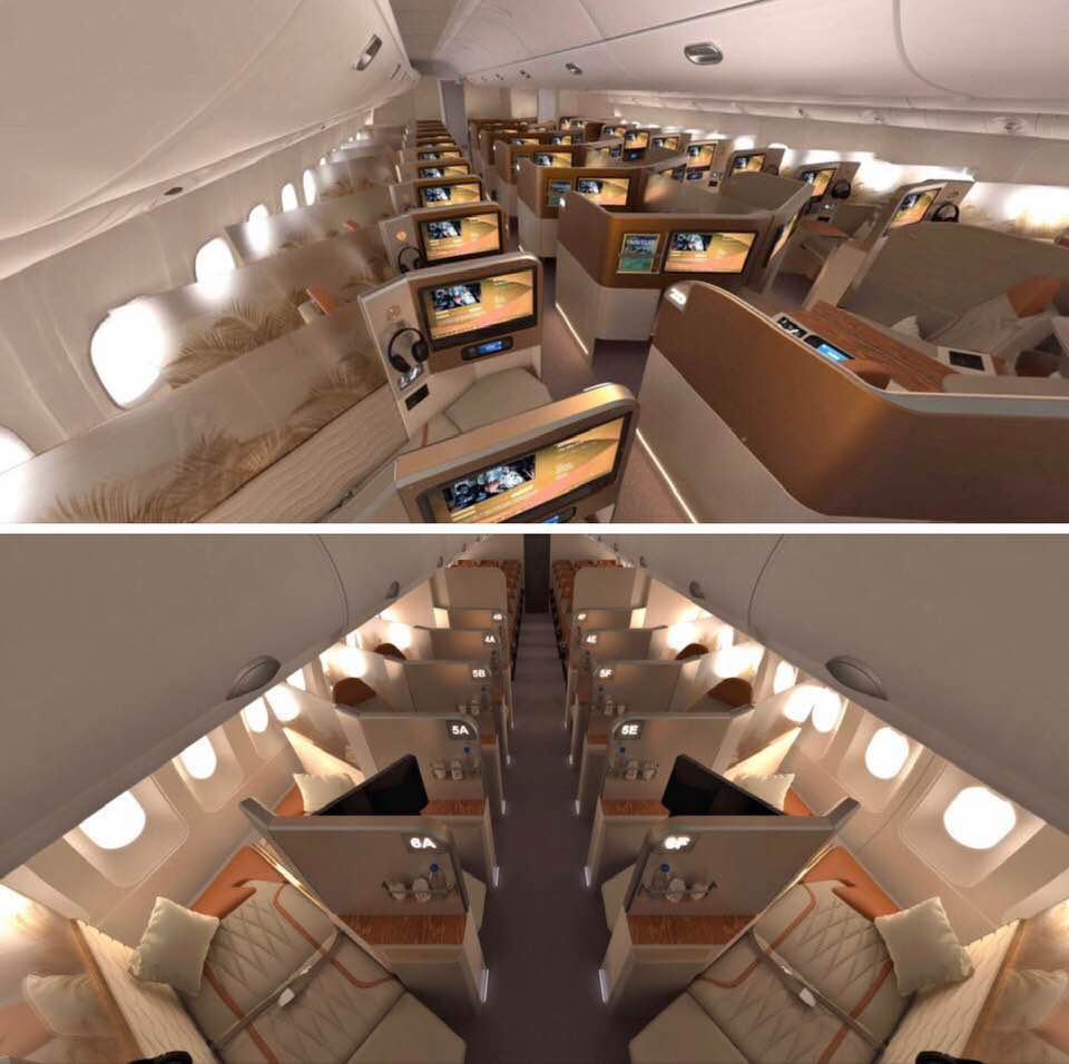 New business-class seat designs for airplanes