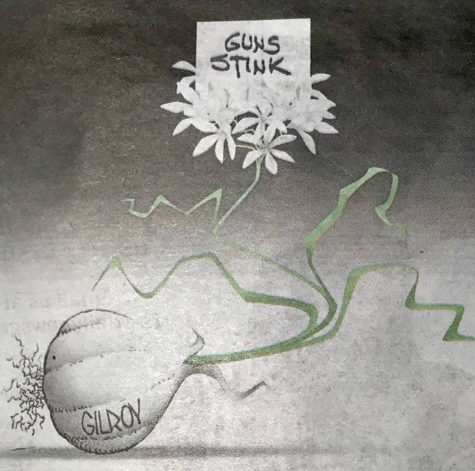 Cartoon of the day: Guns stink even more than garlic!