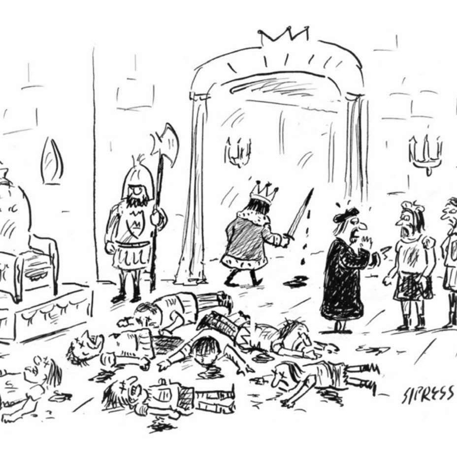 'New Yorker' cartoon: The king was just kidding