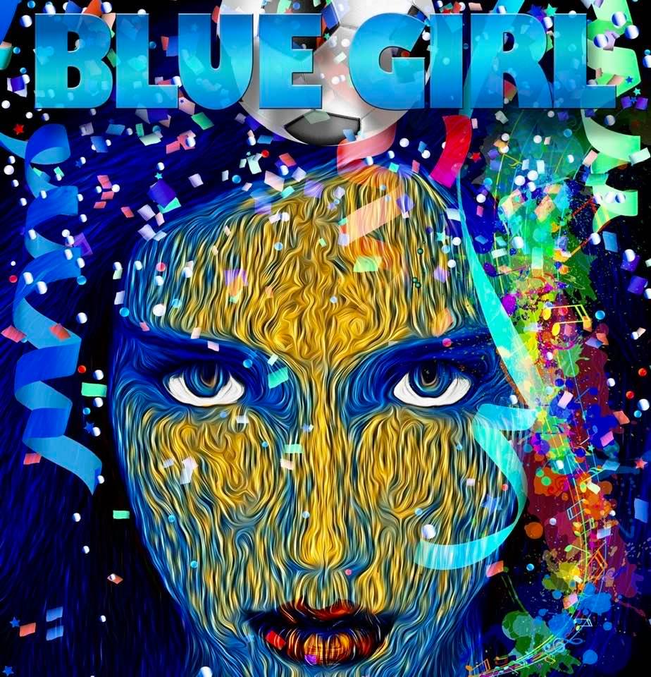 Poster (by unknown artist) honoring Iran's 'Blue Girl'