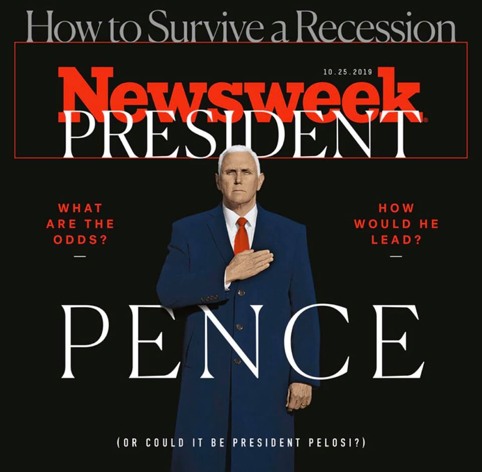  Vice President Mike Pence on the cover of Newsweek magazine