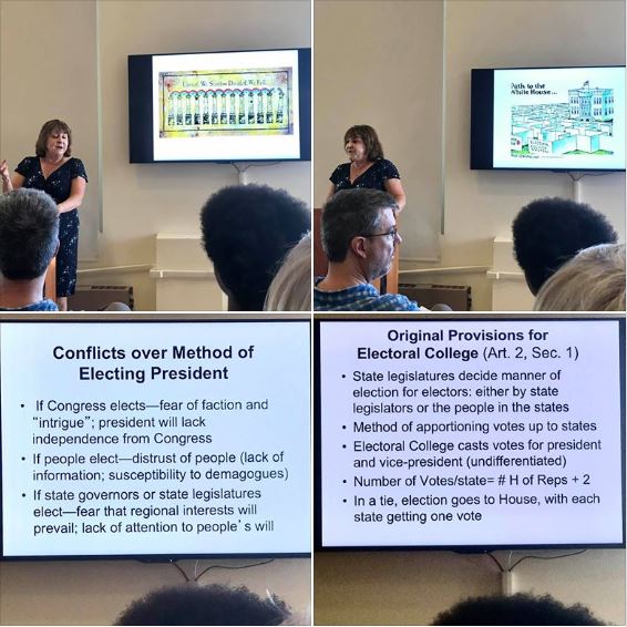 Yesterday's talk on the Electoral College by Dr. Rosemarie Zagarri