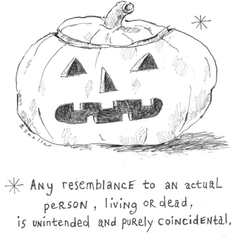 Happy Halloween: New Yorker cartoon of a pumpkin