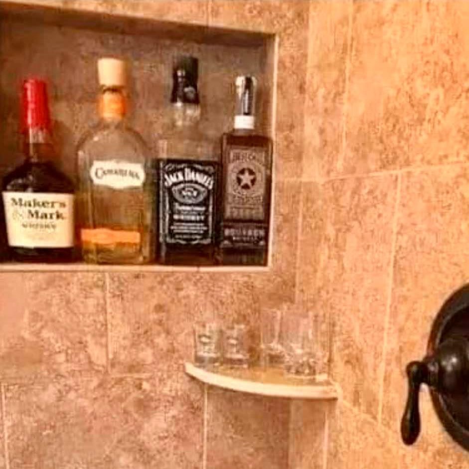 Bar installed in the shower