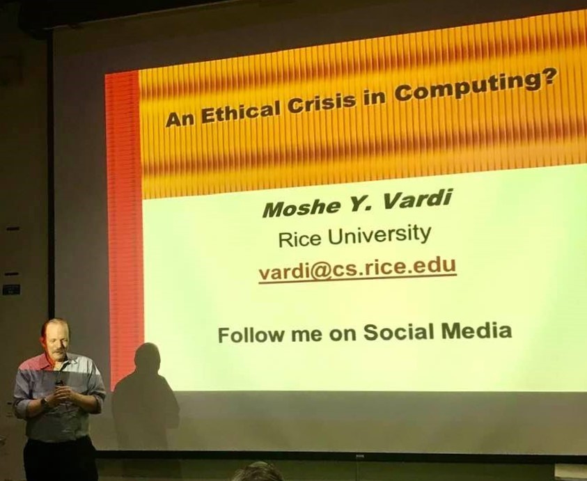 Moshe Y. Vardi speaking at UCSB: Slide 1