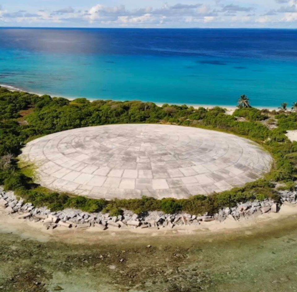 This dome in the Marshall Islands, where the US stashes away its nuclear waste, is likely to crack open due to climate change