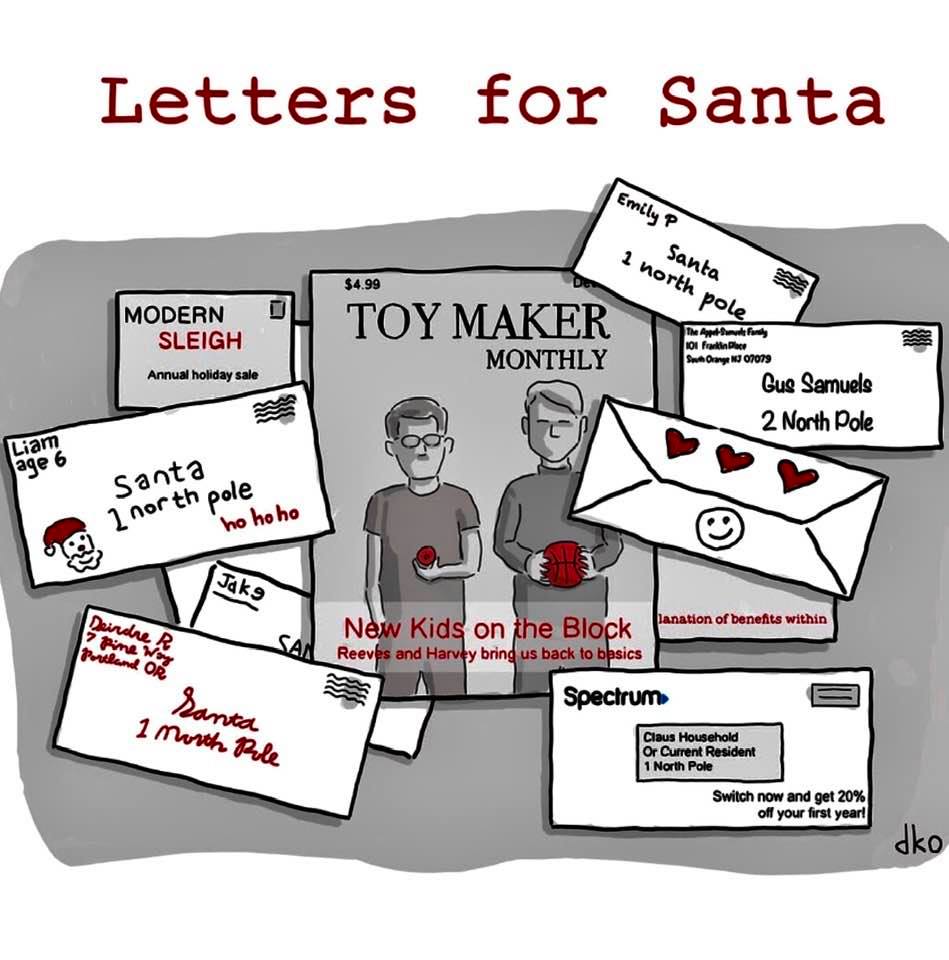 Cartoon: Letters for Santa