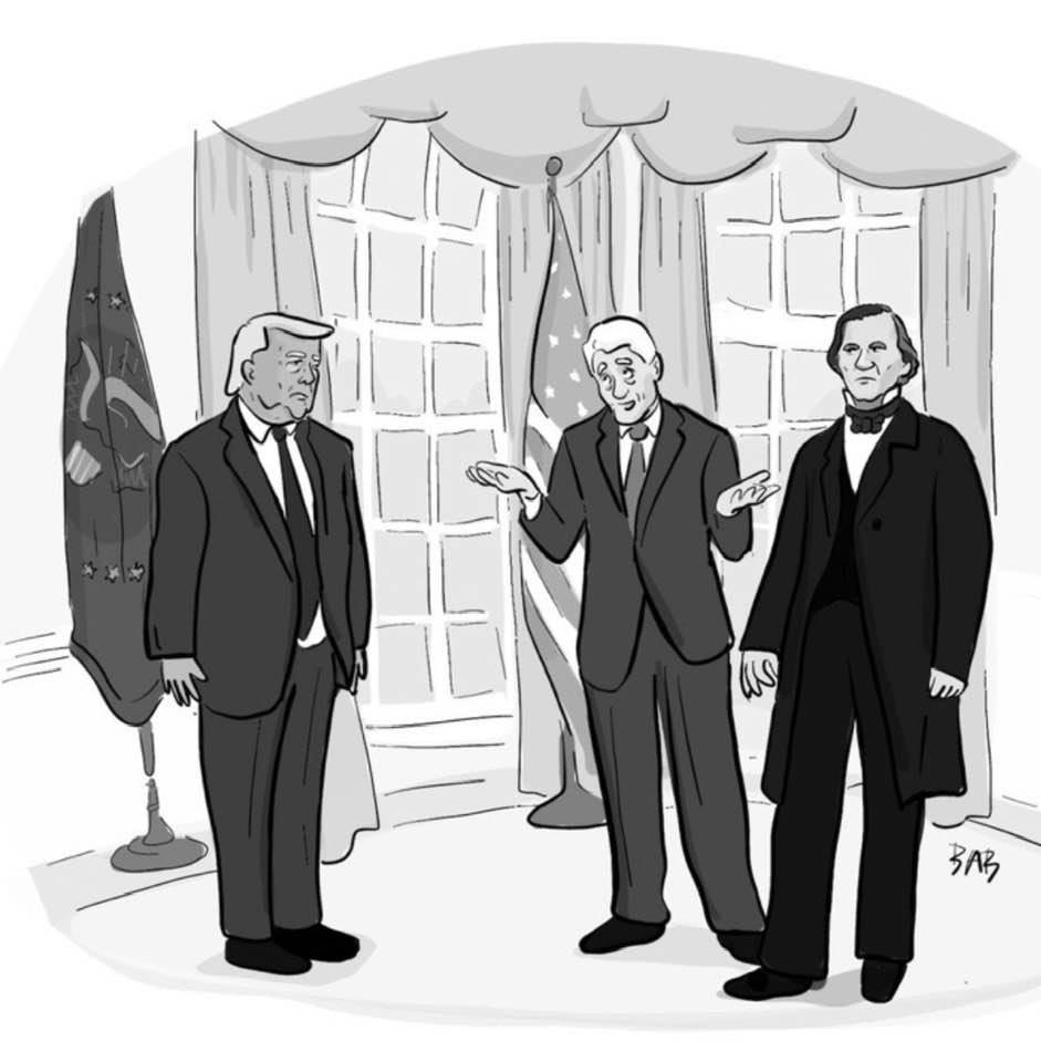 'New Yorker' cartoon: Three impeached presidents