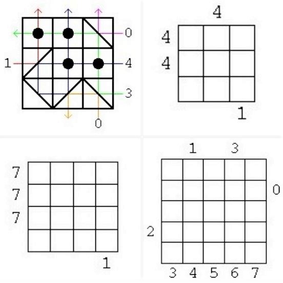 Mirror puzzles: Example and three easy-to-difficult puzzles
