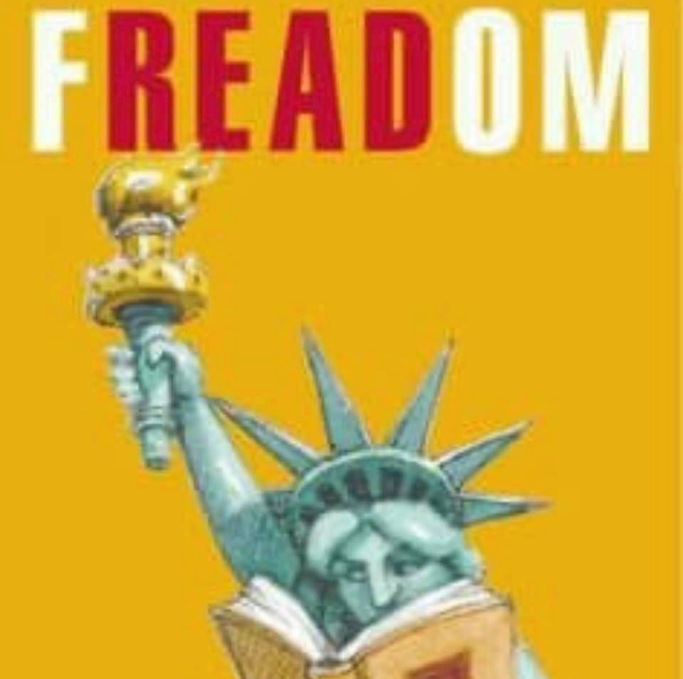 Meme of the day: Reading sets you free! (Lady Liberty reading)