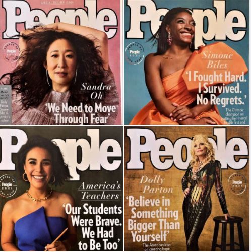 People magazine's special 'Year in Pictures' issue features four strong women on its main and alternate covers