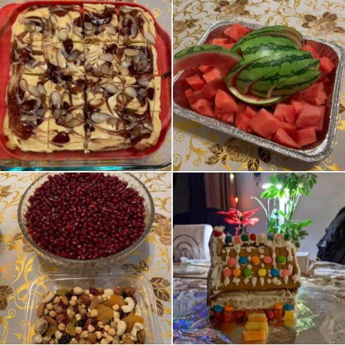 Our small family gathering on Christmas Day: Desserts table