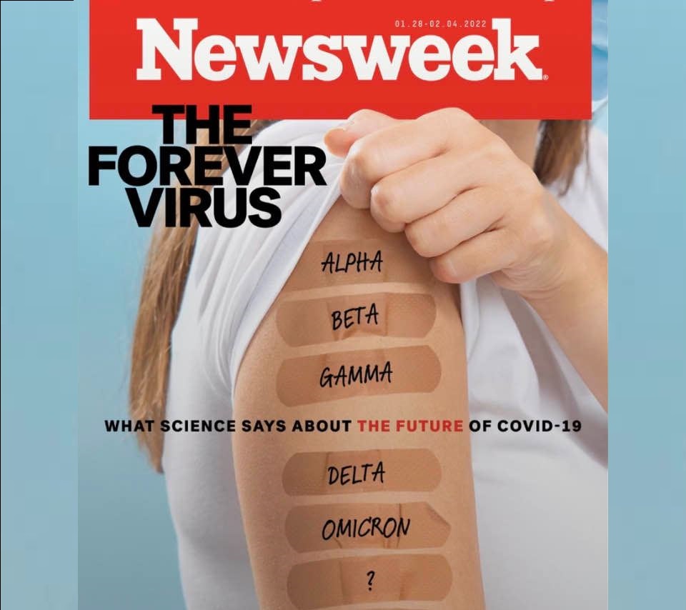 Newsweek magazine cover story: The forever virus and its evolution