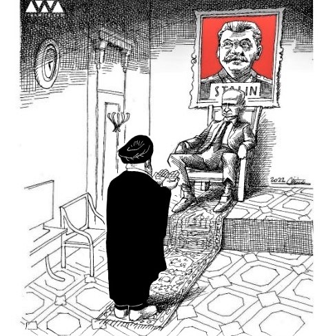 Cartoon: Iran's President Ebrahim Raisi in the Court of Vladimir Putin