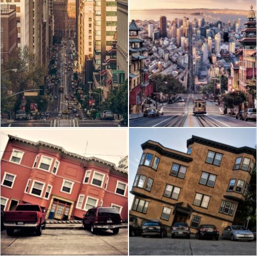 San Francisco's steep streets and the resulting optical illusions
