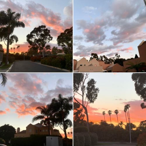 Colorful skies, captured just before sunset this evening in Goleta