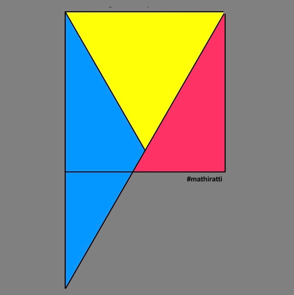 Math puzzle: We have an equilateral triangle in a unit-square. Find the areas of the three colored triangles