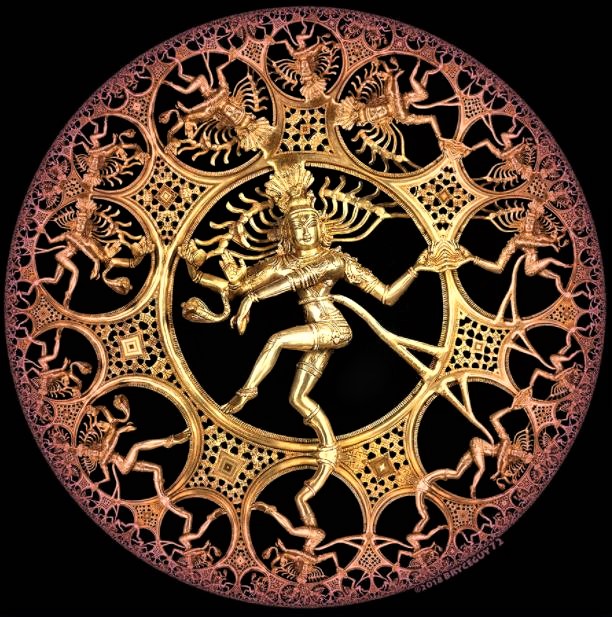 Disk of Nataraja: Caught in a moment of his dance, Shiva, the many-limbed figure embodies Hindu ideals of beauty and physical perfection