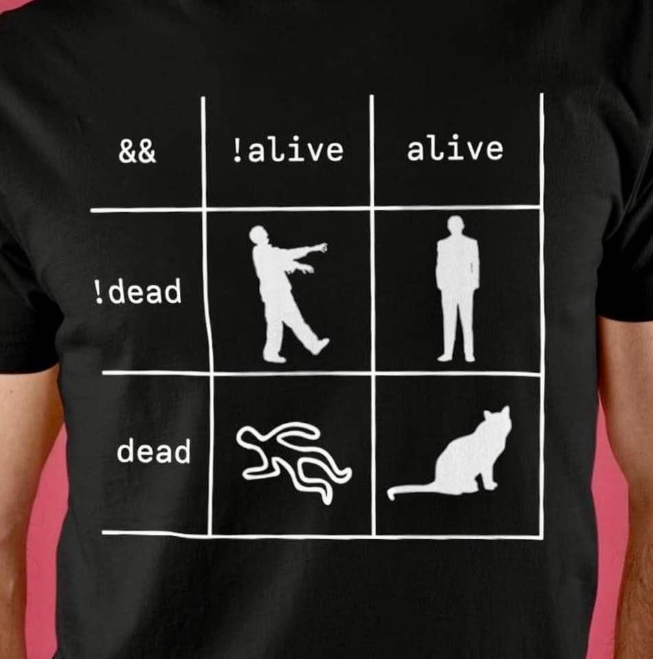 Nerdy T-shirt, featuring non-binary logic.