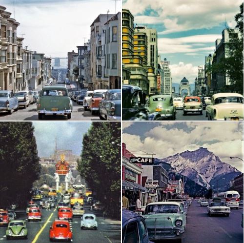 Throwback Thursday: Street scenes from the 1950s in the US, Canada, Mexico, and Iran