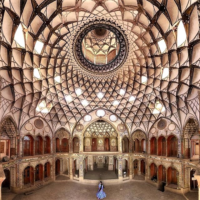 Architectural marvel in Kashan, Iran