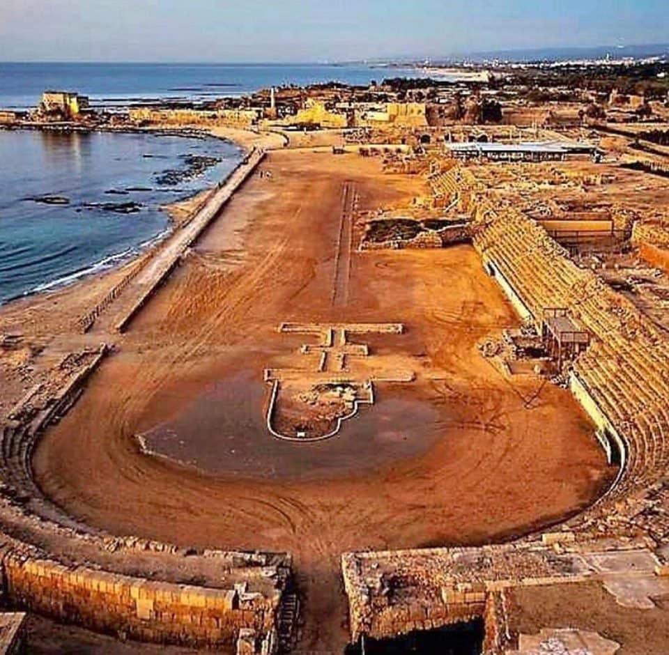 The Hippodrome of Caesarea, Israel: With dimensions of 300 m by 50 m and estimated capacity of ~12,000, the structure was built around 10 BCE