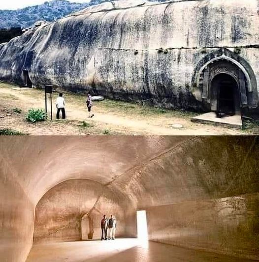 A 1500-year-old cave in India, carved out of a massive rock