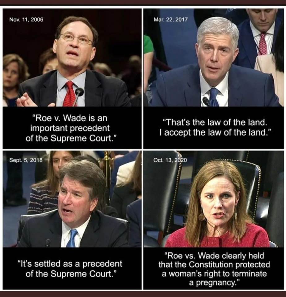 The last four SCOTUS Justices: Liar, liar, pants and skirt on fire!