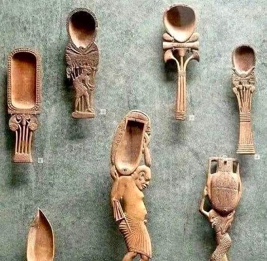A few Egyptian spoons dating back 3500-4000 years