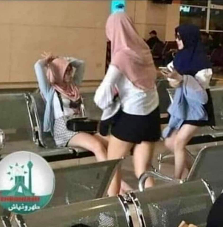 These three girls from Netherlands, who visited Iran, were told that the country requires girls to wear headscarves