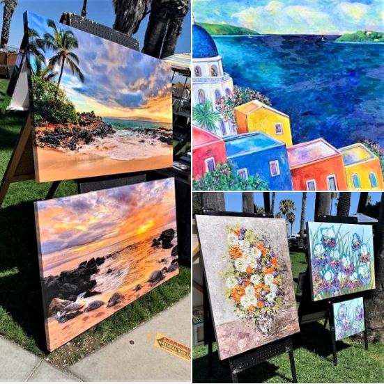 Some of the art on display along Cabrillo Blvd. on this Fiesta Sunday