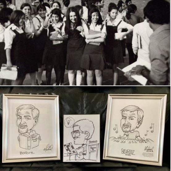 Throwback Thursday: Iranian high-schoolers in the 1960s and cartoon portraits of me over the years