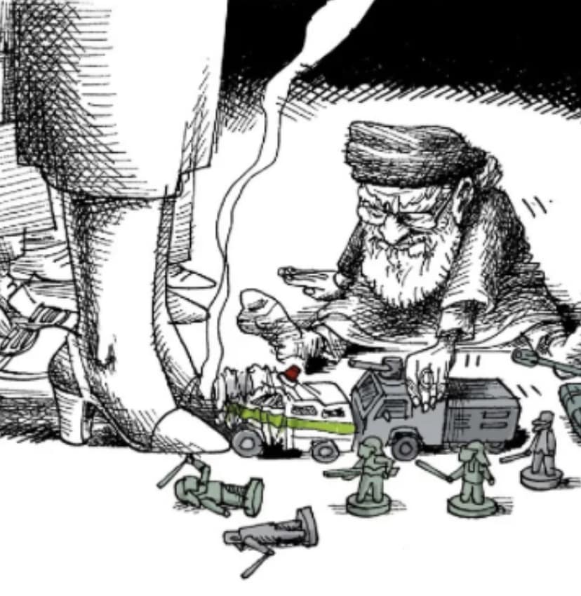 IranWire cartoon: The 'master' (Ayatollah Khamenei) and his toys