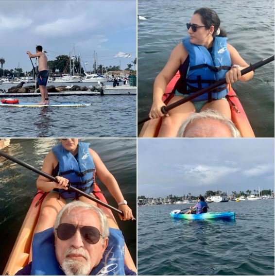 Kayaking on San Diego's Mission Bay, alonside sea lions & birds