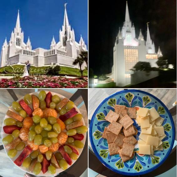 Mormon Temple by Interstate 5 in San Diego, and Saturday morning snacks