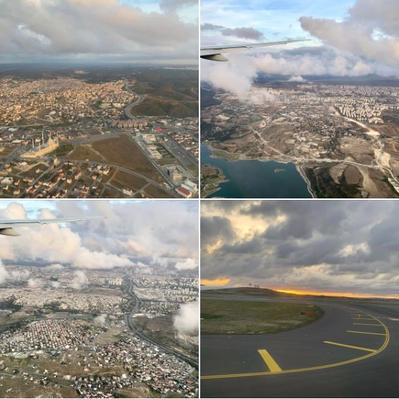 Landing at Istanbul Airport: Four photos